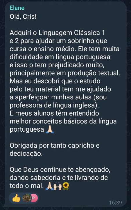 Depoimento de família sobre o método Linguagem Clássica
